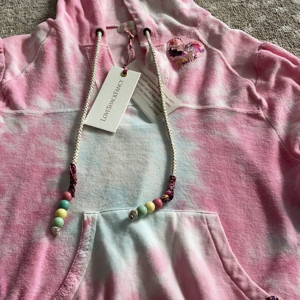 LOVESHACKFANCY Kirby Tie Dye cotton Hoodie S - Picture 5 of 8